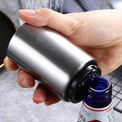 Stainless Steel Magnetic Push Bottle Opener