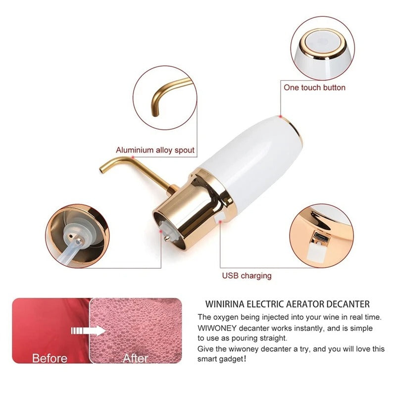 Electric Wine Aerator And Dispenser